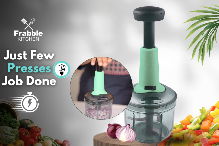 🥗 Push & Chop Manual Vegetable Chopper