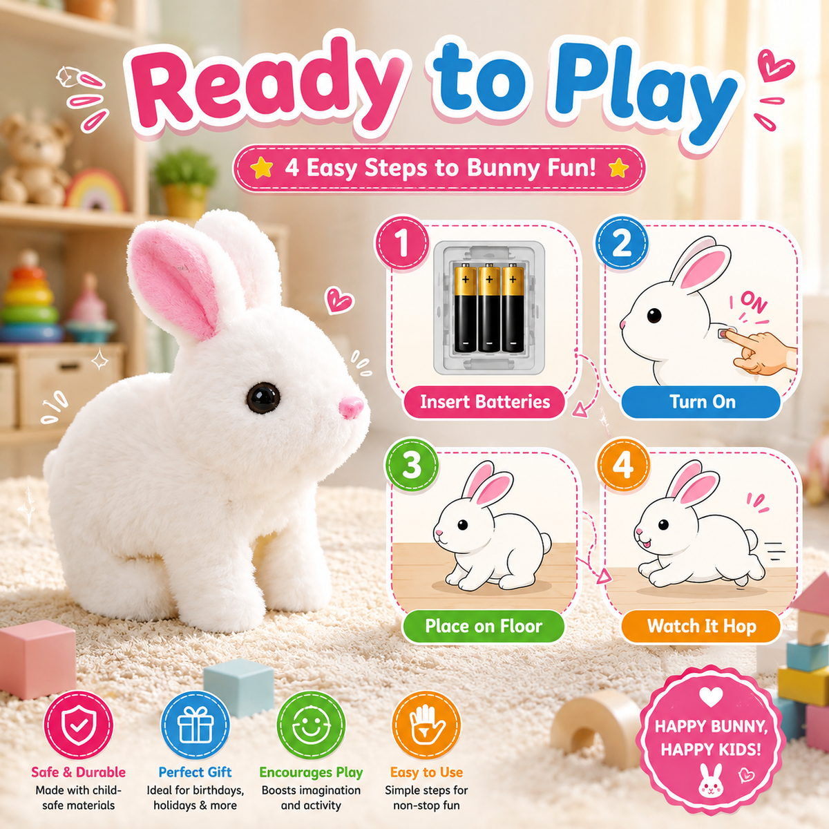 Magic Walking & Singing Bunny