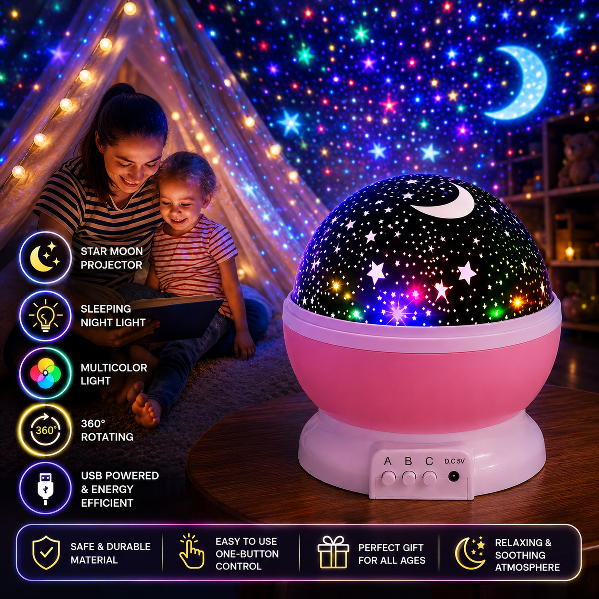 LumiStar Galaxy Projector Lamp