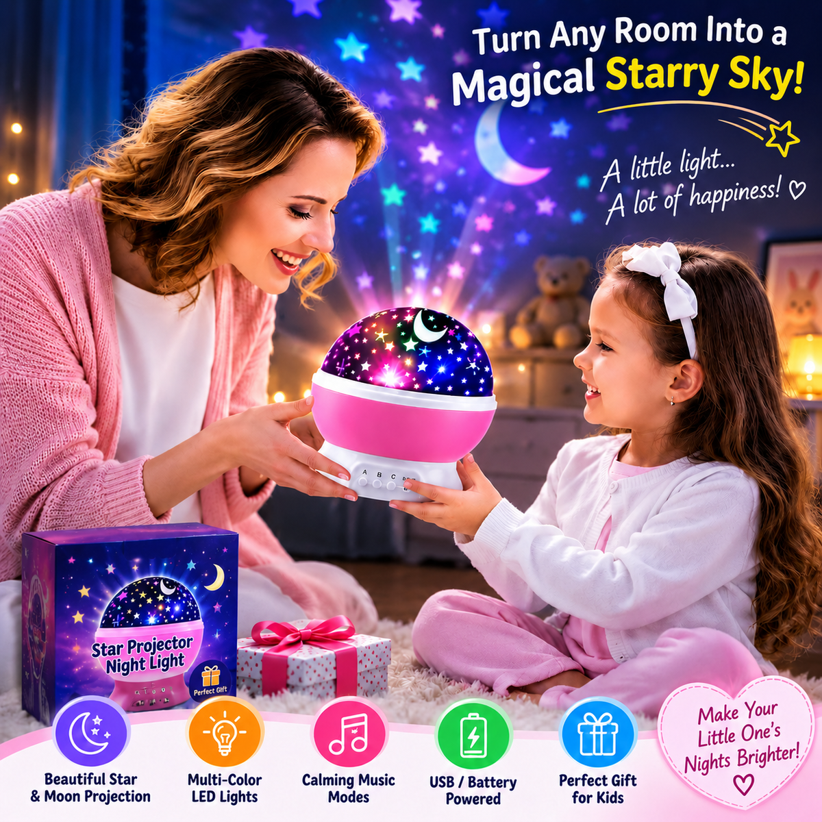 LumiStar Galaxy Projector Lamp
