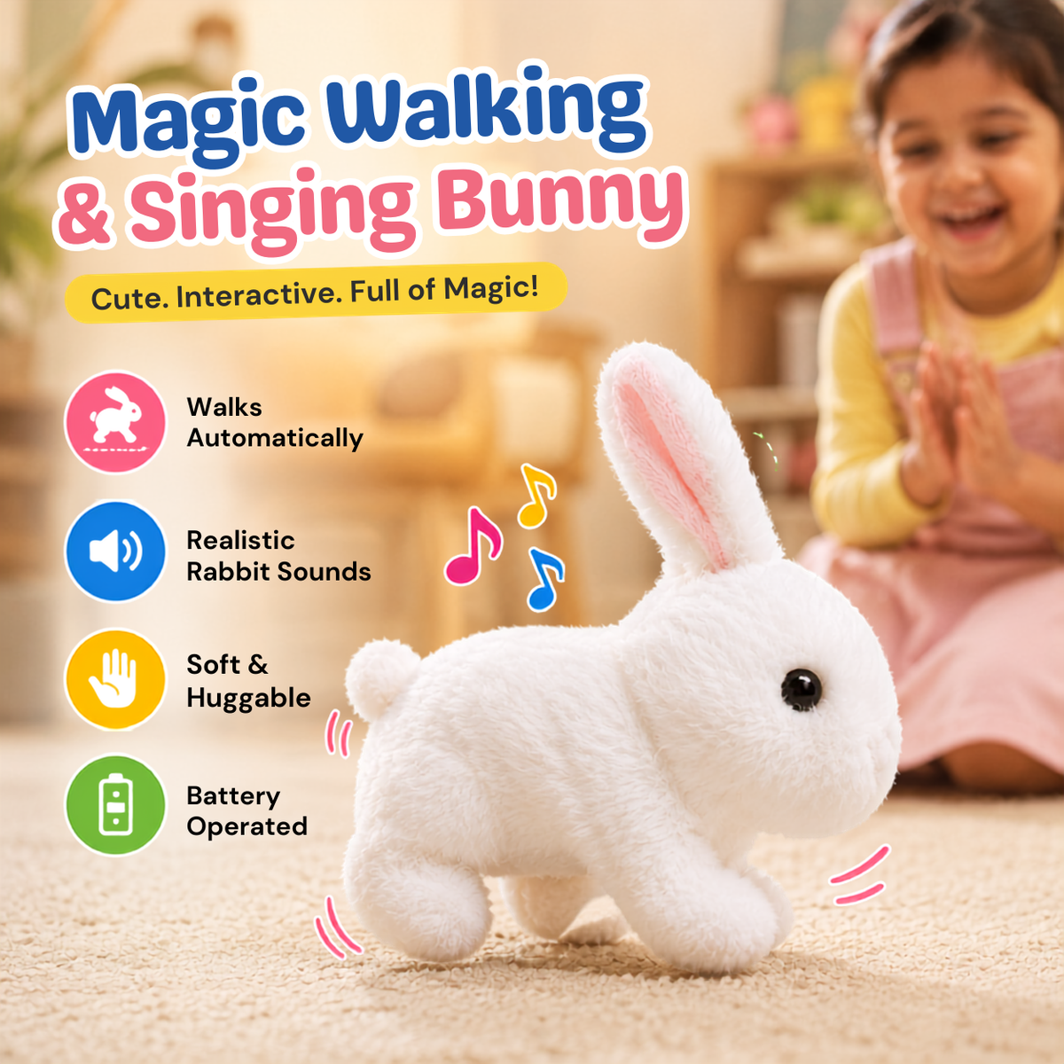 Magic Walking & Singing Bunny
